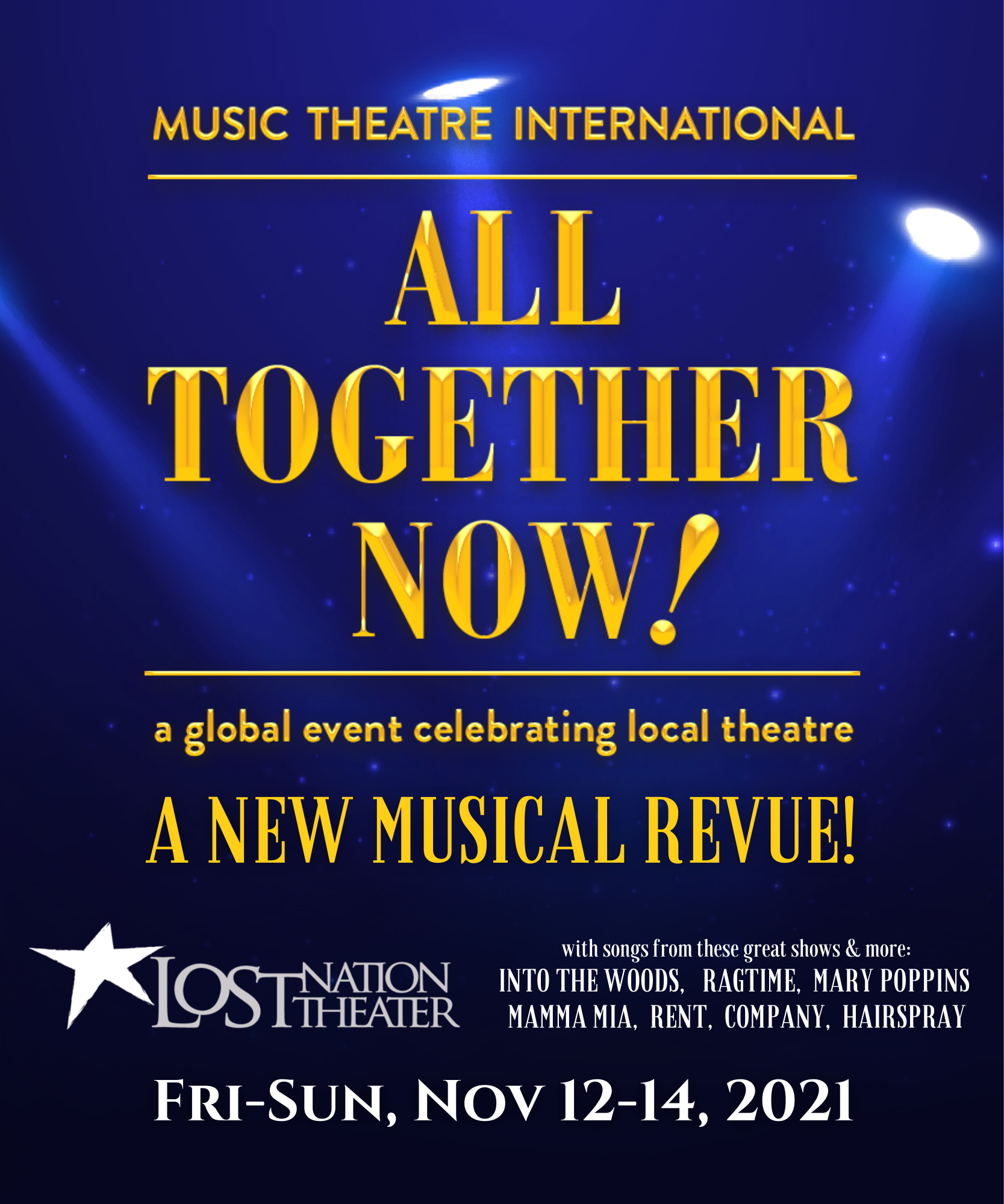 POSTER for musical reviue all together now